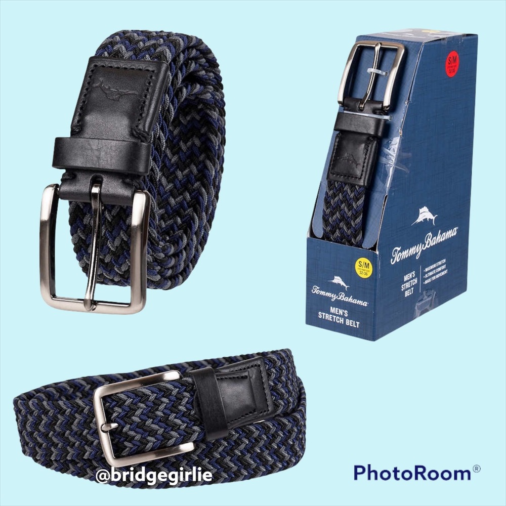 Tommy Bahama Mens Stretch Braided Belt